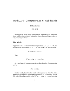 Math 2270 - Computer Lab 5 : Web Search Dylan Zwick