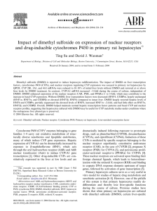 Impact of dimethyl sulfoxide on expression of nuclear receptors