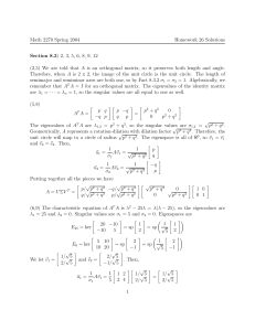 Math 2270 Spring 2004 Homework 26 Solutions Section 8.3