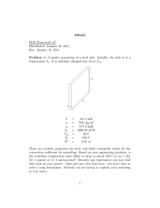 ME422 Problem 1: FEM Homework #7 Distributed: January 24, 2011