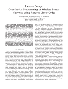 Rateless Deluge: Over-the-Air Programming of Wireless Sensor Networks using Random Linear Codes
