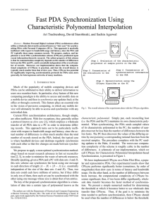 Fast PDA Synchronization Using Characteristic Polynomial Interpolation PDA