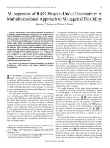 Management of R&amp;D Projects Under Uncertainty: A