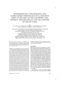 GEOMORPHOLOGY, STRATIGRAPHY, AND RADIOCARBON CHRONOLOGY OF LLANQUIHUE