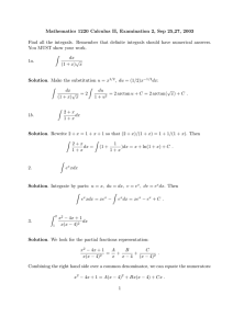 Mathematics 1220 Calculus II, Examination 2, Sep 25,27, 2003