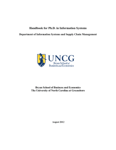 Handbook for Ph.D. in Information Systems