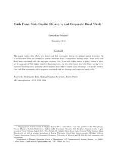Cash Flows Risk, Capital Structure, and Corporate Bond Yields Berardino Palazzo Abstract