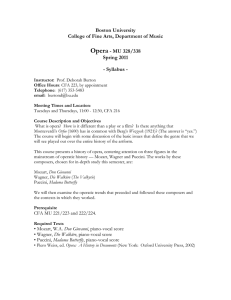 Opera Boston University College of Fine Arts, Department of Music