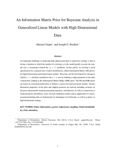 An Information Matrix Prior for Bayesian Analysis in Data