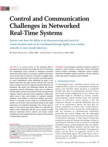 Control and Communication Challenges in Networked Real-Time Systems