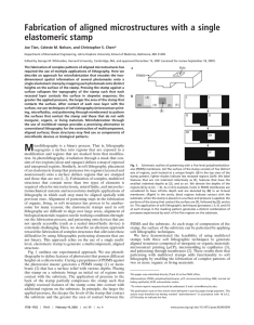 Fabrication of aligned microstructures with a single elastomeric stamp
