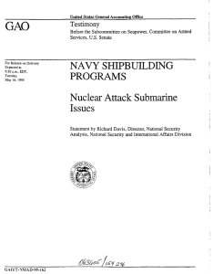 NAVY  SHIPBUILDING PROGRAMS Nuclear Attack  Submarine Issues
