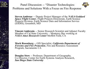 Panel Discussion -- “Disaster Technologies: