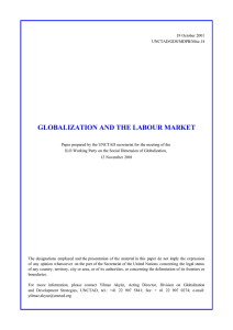 GLOBALIZATION AND THE LABOUR MARKET