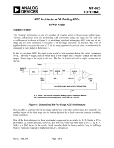 MT-025 TUTORIAL  ADC Architectures VI: Folding ADCs