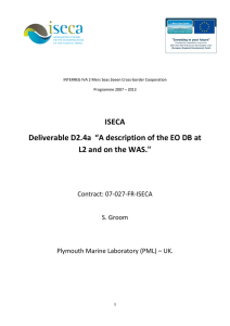 ISECA Deliverable D2.4a  “A description of the EO DB at