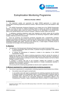 Eutrophication Monitoring Programme (Reference Number: 2005-4) A. Introduction