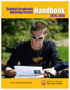 Handbook Student Academic Advising Center 2015-2016