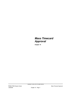 Mass Timecard Approval Chapter 15