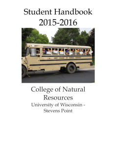2015-2016 Student Handbook College of Natural Resources