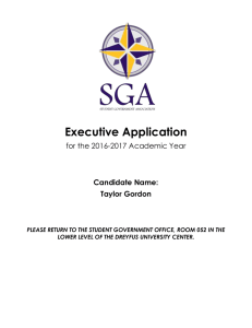 Executive Application for the 2016-2017 Academic Year  Candidate Name: