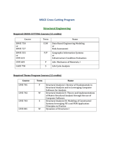 MSCE Cross Cutting Program Structural Engineering