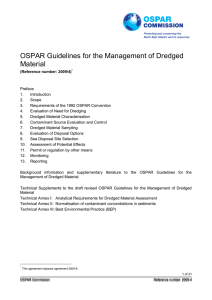 OSPAR Guidelines for the Management of Dredged Material