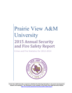Prairie View A&amp;M  University 2015 Annual Security