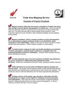 Trade Area Mapping Service  Examples of Projects Completed