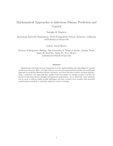 Mathematical Approaches to Infectious Disease Prediction and Control