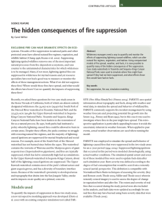 The hidden consequences of fi re suppression