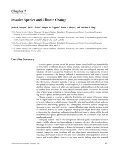 Chapter 7 Invasive Species and Climate Change Justin B. Runyon