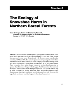 The Ecology of Snowshoe Hares in Northern Boreal Forests Chapter 6