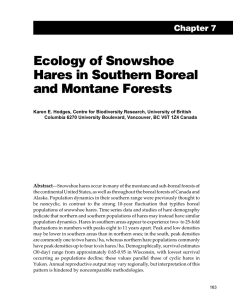 Ecology of Snowshoe Hares in Southern Boreal and Montane Forests Chapter 7