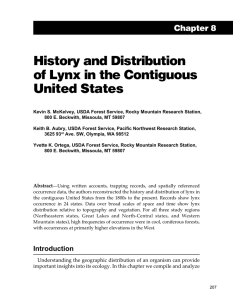 History and Distribution of Lynx in the Contiguous United States Chapter 8