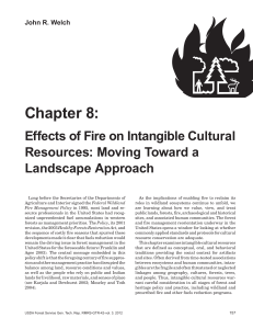 Chapter 8: Effects of Fire on Intangible Cultural Resources: Moving Toward a