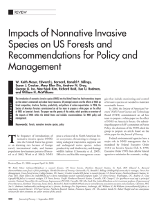 Impacts of Nonnative Invasive Species on US Forests and Management