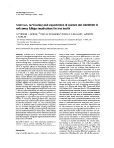 Accretion, partitioning and sequestration of calcium and aluminum in