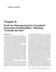 Chapter 8: Tools for Management for Grassland Ecosystem Sustainability: Thinking “Outside the Box”