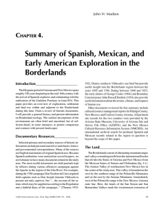 Summary of Spanish, Mexican, and Early American Exploration in the Borderlands C
