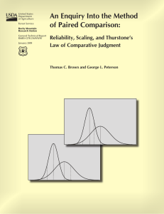An Enquiry Into the Method of Paired Comparison: Reliability, Scaling, and Thurstone’s