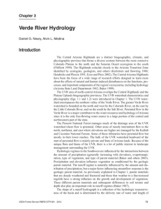 Verde River Hydrology Introduction Chapter 3 Daniel G. Neary, Alvin L. Medina