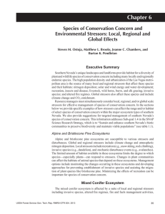 Chapter 6 Species of Conservation Concern and Environmental Stressors: Local, Regional and