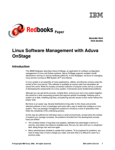 Red books Linux Software Management with Aduva OnStage