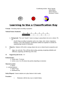 Learning to Use a Classification Key
