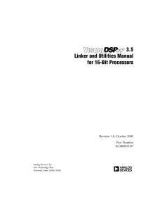 a 3.5 Linker and Utilities Manual for 16-Bit Processors