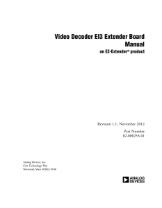 a Video Decoder EI3 Extender Board Manual an EZ-Extender