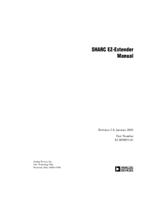a SHARC EZ-Extender Manual Revision 2.0, January 2005
