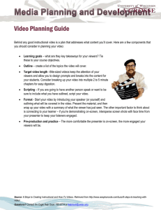 Video Planning Guide