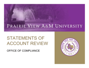 STATEMENTS OF ACCOUNT REVIEW OFFICE OF COMPLIANCE
